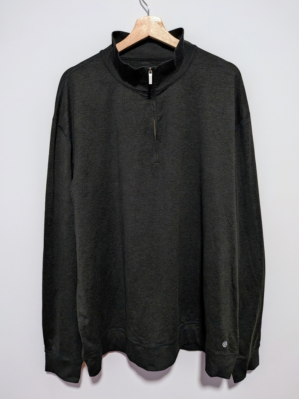 Rhoback Men's Pace Performance Q-Zip Pullover Dark Heather 3XL